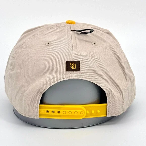 47 Brand San Diego Padres Cream/Gold Fiji Rope Hitch Adjustable Hat OSFA - Picture 5 of 8